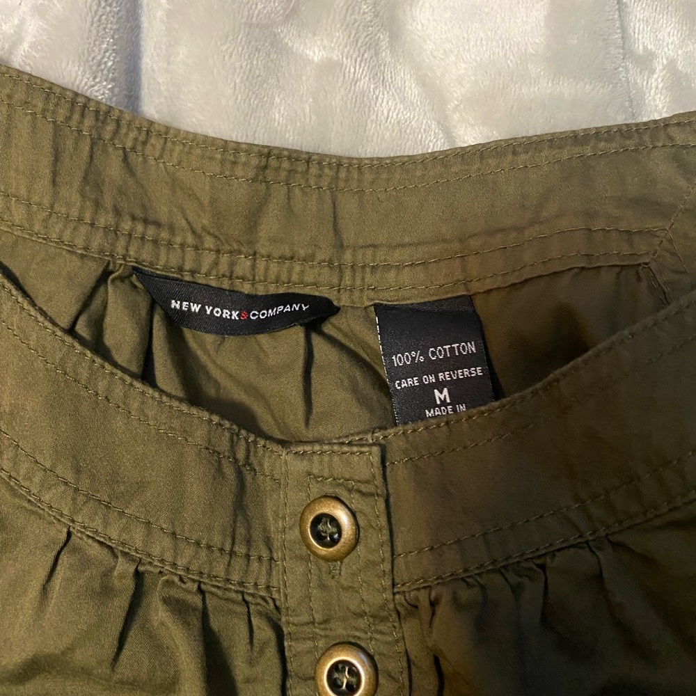 New York & Company Olive Jumpsuit